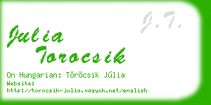julia torocsik business card