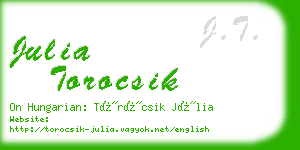 julia torocsik business card